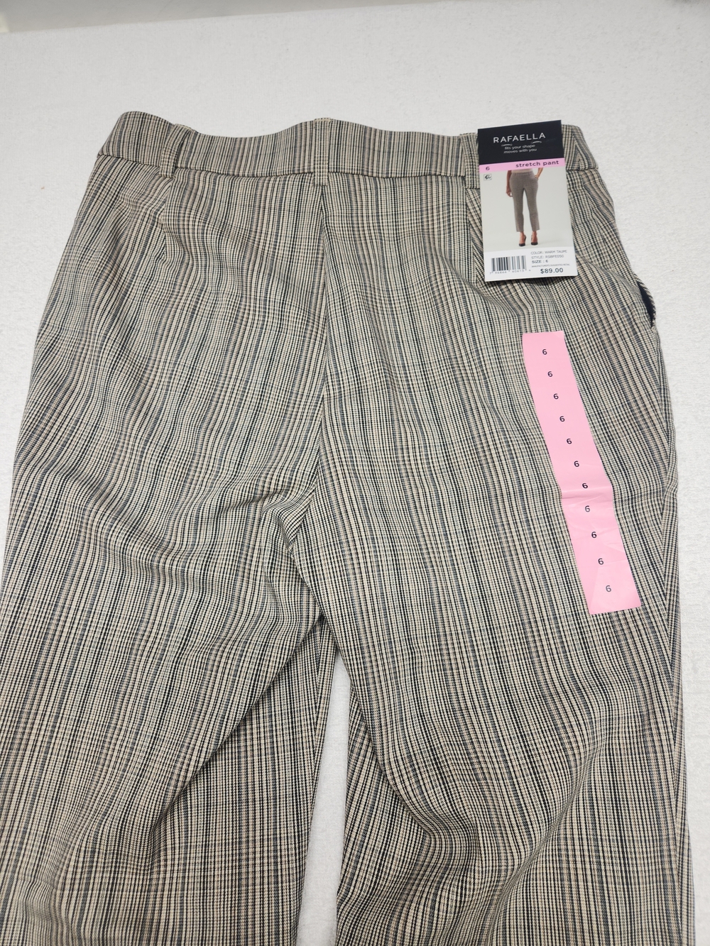 Rafaella Warm Taupe Stretch Pants - Size 6 - Picture 7 of 7